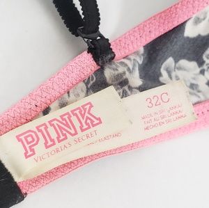 PINK Victoria's Secret Intimates & Sleepwear - Victoria's Secret pink black floral bra underwire PINK Victoria's Secret Intimates & Sleepwear - Victoria's Secret pink black floral bra underwire